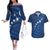 United States Rugby Custom Couples Matching Off The Shoulder Long Sleeve Dress and Hawaiian Shirt USA Eagle Go Champions - Wonder Print Shop