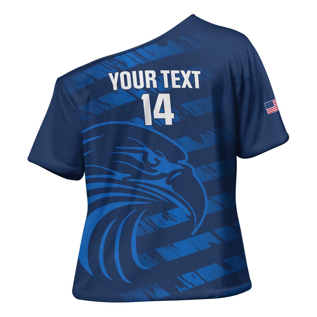 United States Rugby Custom Cross Shoulder Shirt USA Eagle Go Champions - Wonder Print Shop
