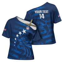 United States Rugby Custom Cross Shoulder Shirt USA Eagle Go Champions - Wonder Print Shop