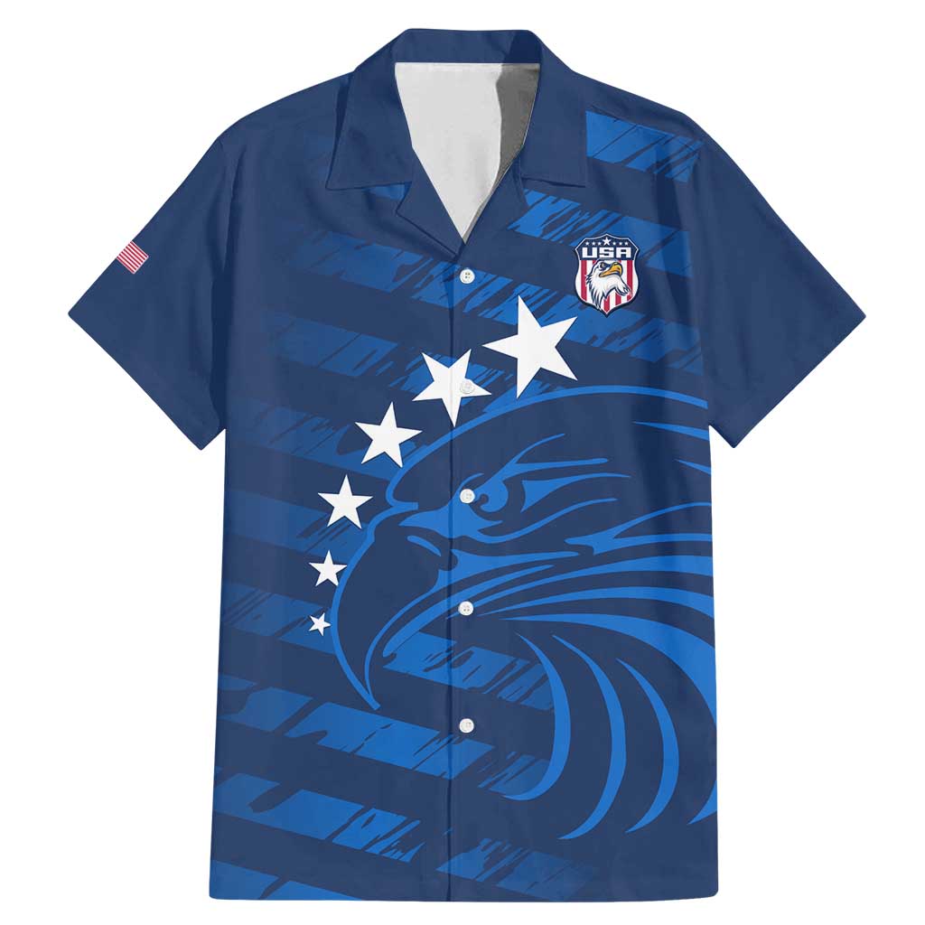 United States Rugby Custom Family Matching Mermaid Dress and Hawaiian Shirt USA Eagle Go Champions - Wonder Print Shop