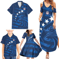 United States Rugby Custom Family Matching Summer Maxi Dress and Hawaiian Shirt USA Eagle Go Champions - Wonder Print Shop