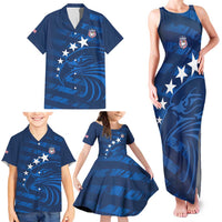 United States Rugby Custom Family Matching Tank Maxi Dress and Hawaiian Shirt USA Eagle Go Champions - Wonder Print Shop