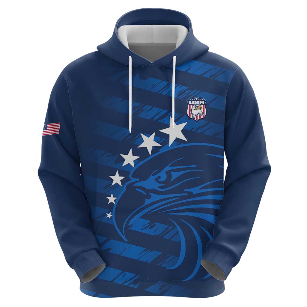 United States Rugby Custom Hoodie USA Eagle Go Champions - Wonder Print Shop