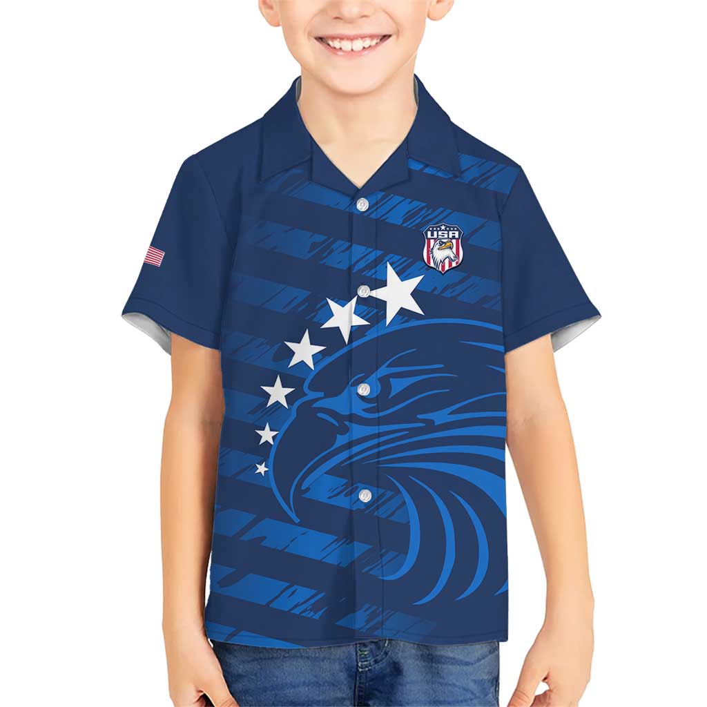 United States Rugby Custom Kid Hawaiian Shirt USA Eagle Go Champions - Wonder Print Shop