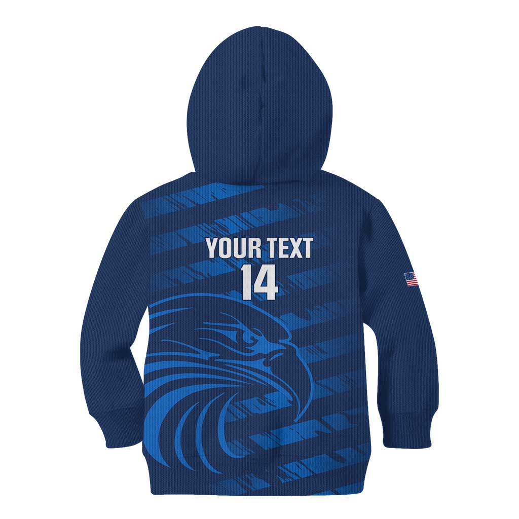 United States Rugby Custom Kid Hoodie USA Eagle Go Champions - Wonder Print Shop