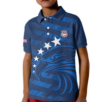 United States Rugby Custom Kid Polo Shirt USA Eagle Go Champions - Wonder Print Shop