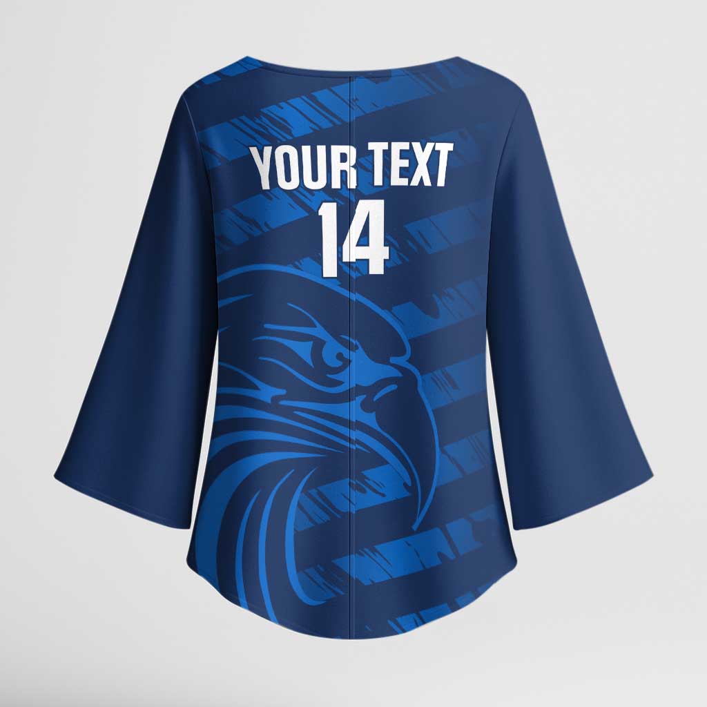 United States Rugby Custom Kimono Sleeve Blouse USA Eagle Go Champions - Wonder Print Shop