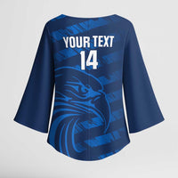 United States Rugby Custom Kimono Sleeve Blouse USA Eagle Go Champions - Wonder Print Shop