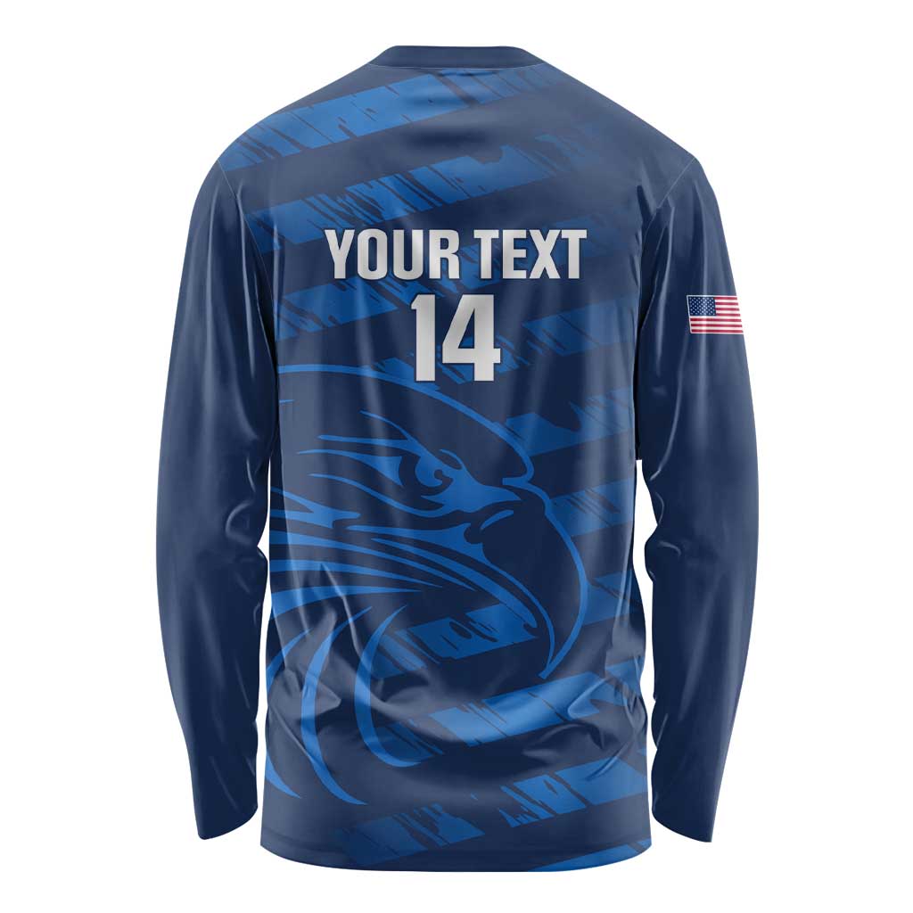 United States Rugby Custom Long Sleeve Shirt USA Eagle Go Champions - Wonder Print Shop