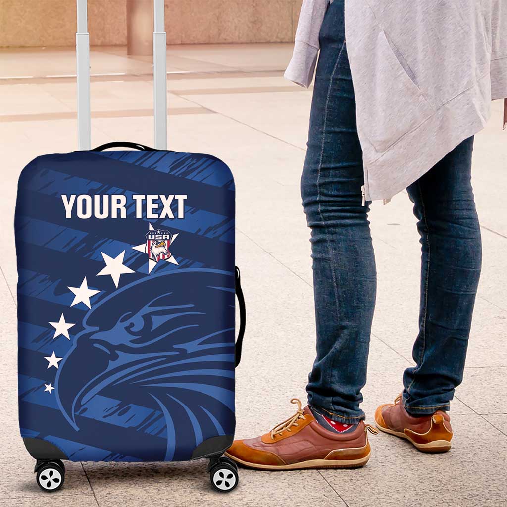 United States Rugby Custom Luggage Cover USA Eagle Go Champions - Wonder Print Shop