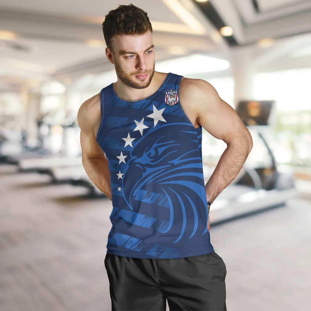 United States Rugby Custom Men Tank Top USA Eagle Go Champions - Wonder Print Shop