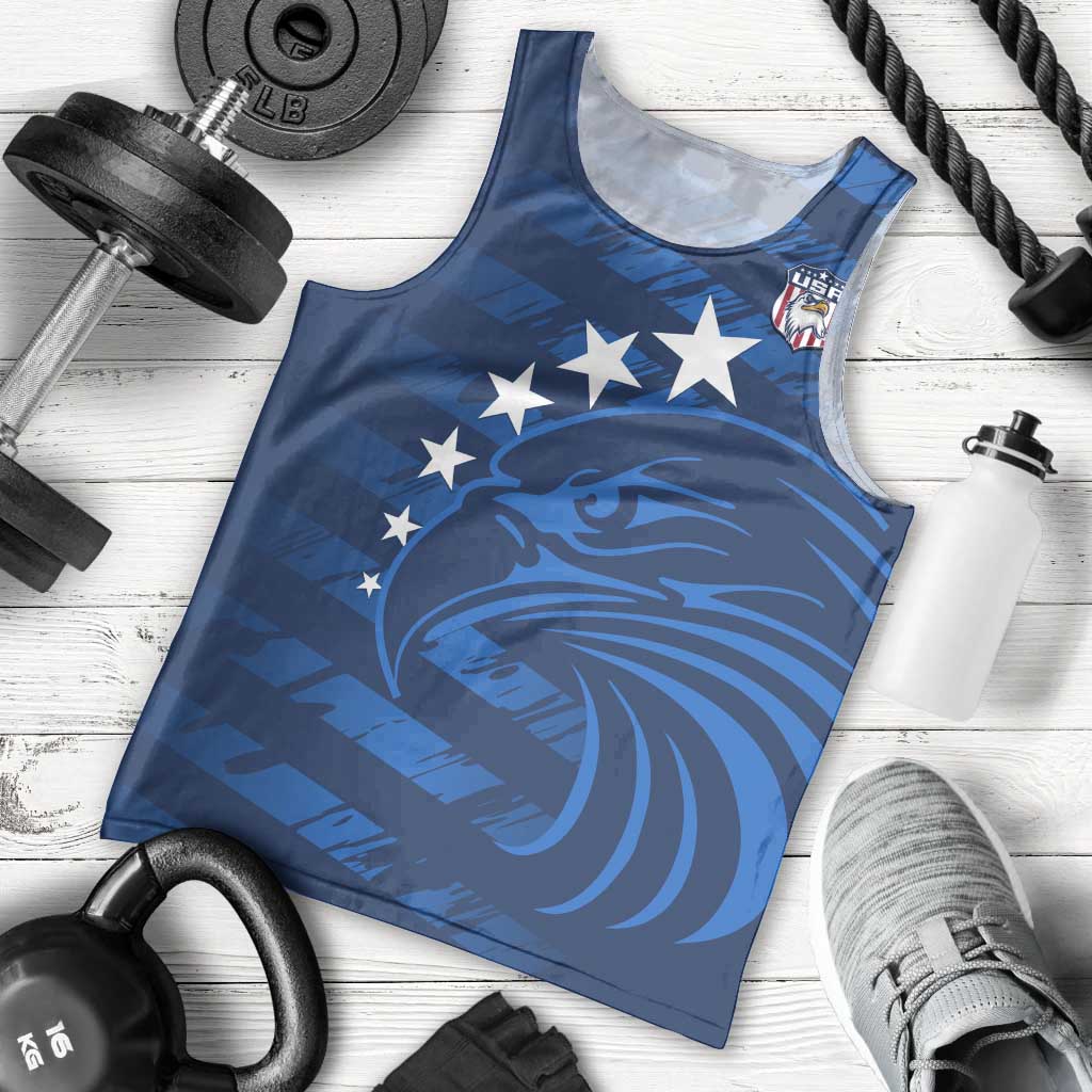 United States Rugby Custom Men Tank Top USA Eagle Go Champions - Wonder Print Shop