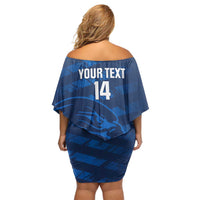 United States Rugby Custom Off Shoulder Short Dress USA Eagle Go Champions - Wonder Print Shop