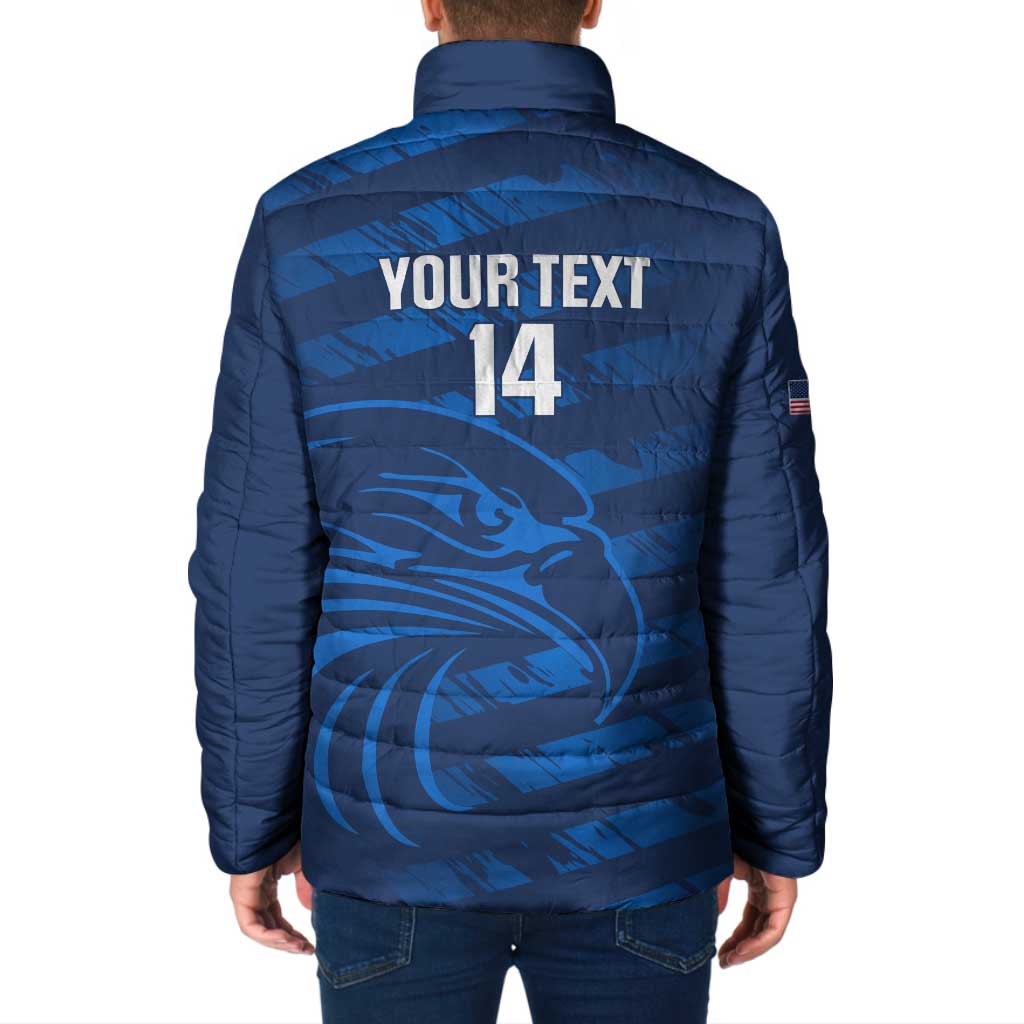 United States Rugby Custom Padded Jacket USA Eagle Go Champions - Wonder Print Shop