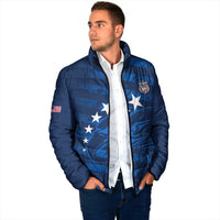 United States Rugby Custom Padded Jacket USA Eagle Go Champions - Wonder Print Shop