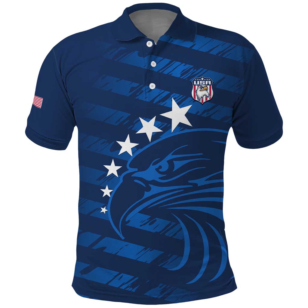United States Rugby Custom Polo Shirt USA Eagle Go Champions - Wonder Print Shop