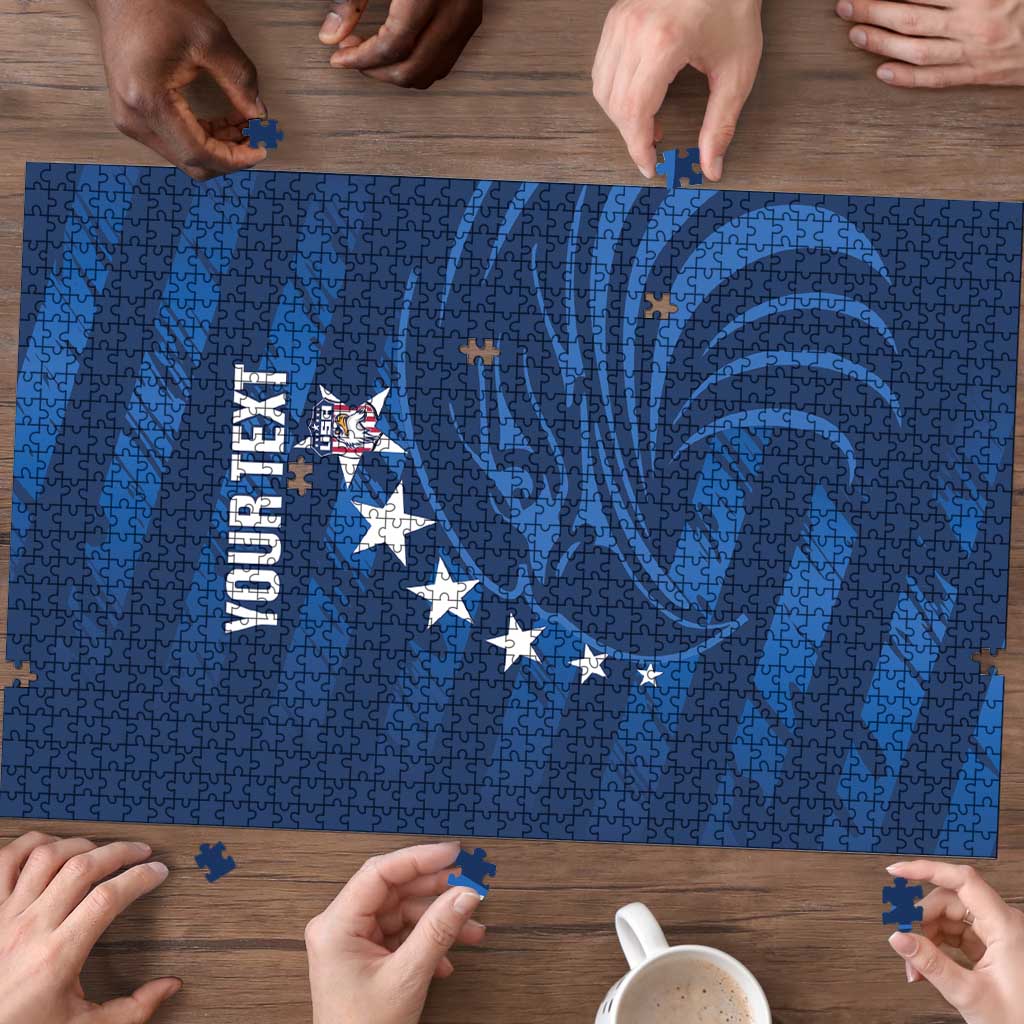 United States Rugby Custom Puzzle USA Eagle Go Champions LT14
