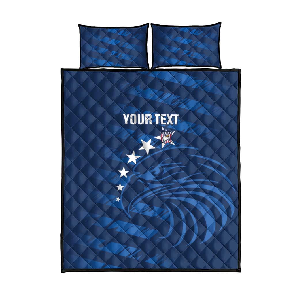 United States Rugby Custom Quilt Bed Set USA Eagle Go Champions - Wonder Print Shop