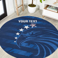 United States Rugby Custom Round Carpet USA Eagle Go Champions - Wonder Print Shop