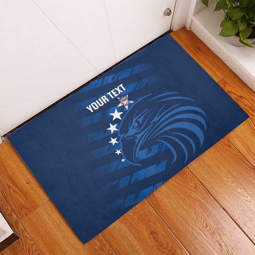 United States Rugby Custom Rubber Doormat USA Eagle Go Champions - Wonder Print Shop