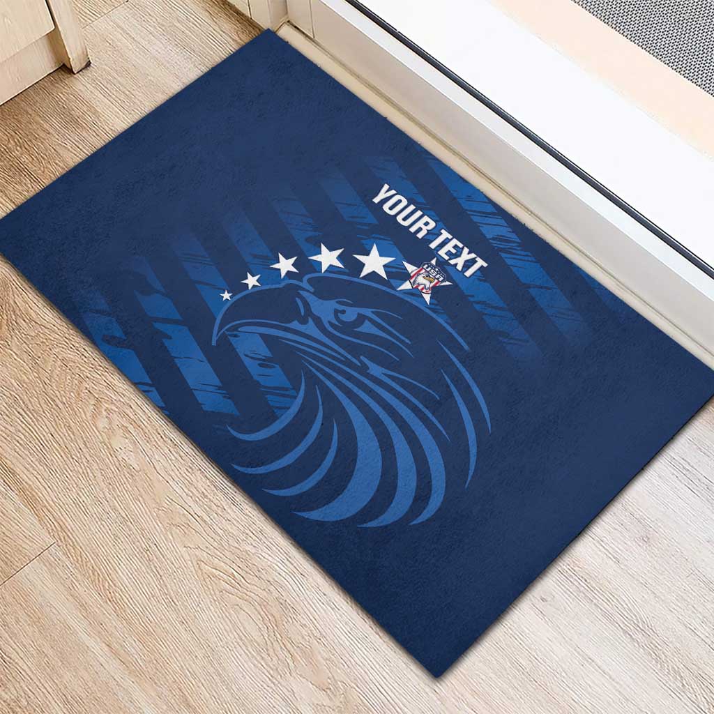 United States Rugby Custom Rubber Doormat USA Eagle Go Champions - Wonder Print Shop