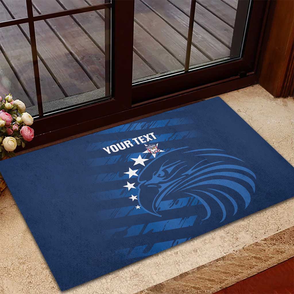 United States Rugby Custom Rubber Doormat USA Eagle Go Champions - Wonder Print Shop