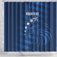 United States Rugby Custom Shower Curtain USA Eagle Go Champions - Wonder Print Shop