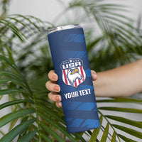 United States Rugby Custom Skinny Tumbler USA Eagle Go Champions - Wonder Print Shop