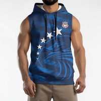 United States Rugby Custom Sleeveless Hoodie USA Eagle Go Champions - Wonder Print Shop