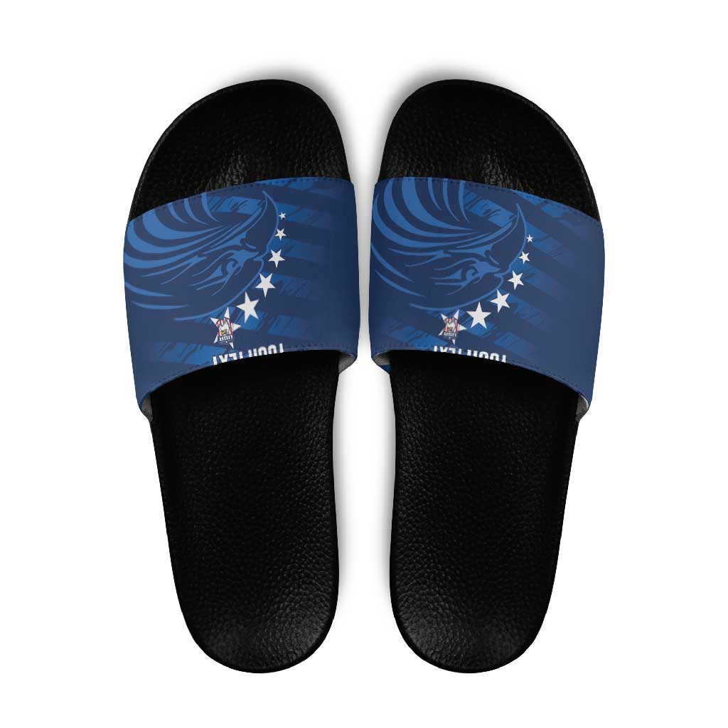 United States Rugby Custom Slide Sandals USA Eagle Go Champions - Wonder Print Shop