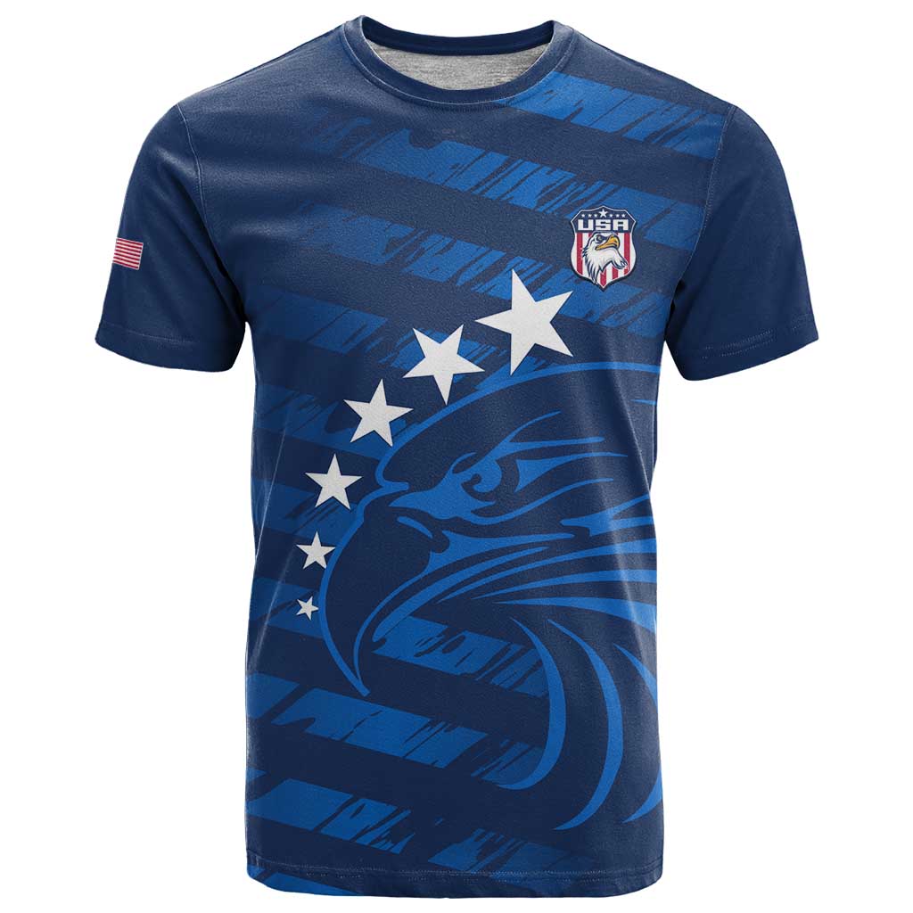 United States Rugby Custom T Shirt USA Eagle Go Champions - Wonder Print Shop
