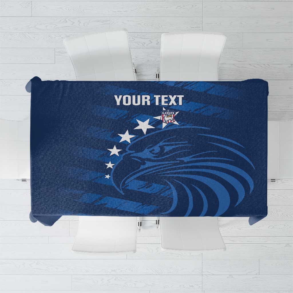 United States Rugby Custom Tablecloth USA Eagle Go Champions - Wonder Print Shop