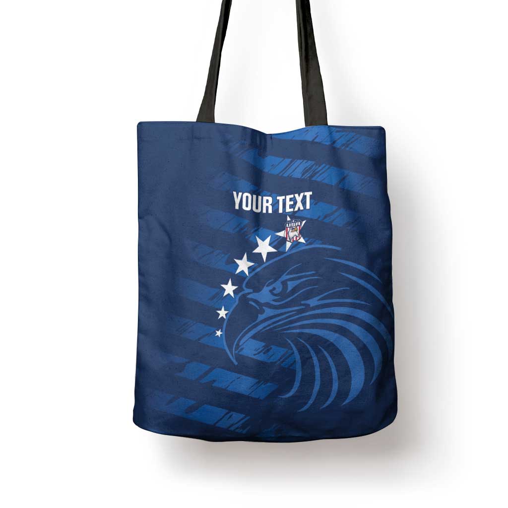 United States Rugby Custom Tote Bag USA Eagle Go Champions - Wonder Print Shop