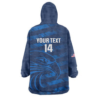 United States Rugby Custom Wearable Blanket Hoodie USA Eagle Go Champions - Wonder Print Shop