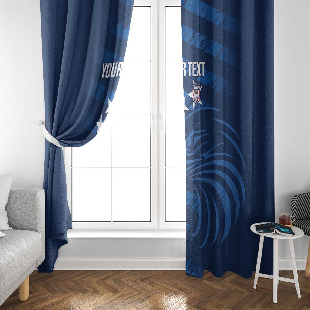 United States Rugby Custom Window Curtain USA Eagle Go Champions - Wonder Print Shop