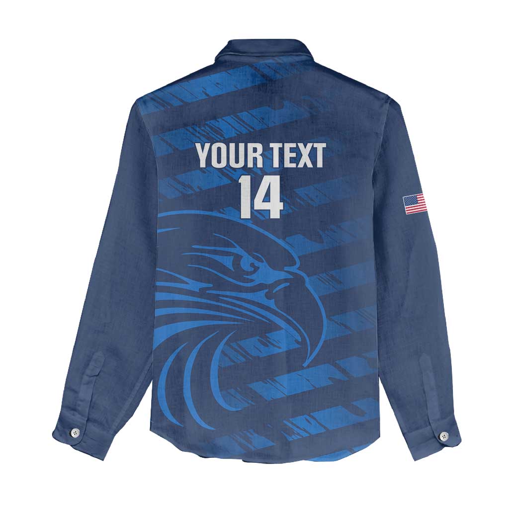 United States Rugby Custom Women Casual Shirt USA Eagle Go Champions - Wonder Print Shop
