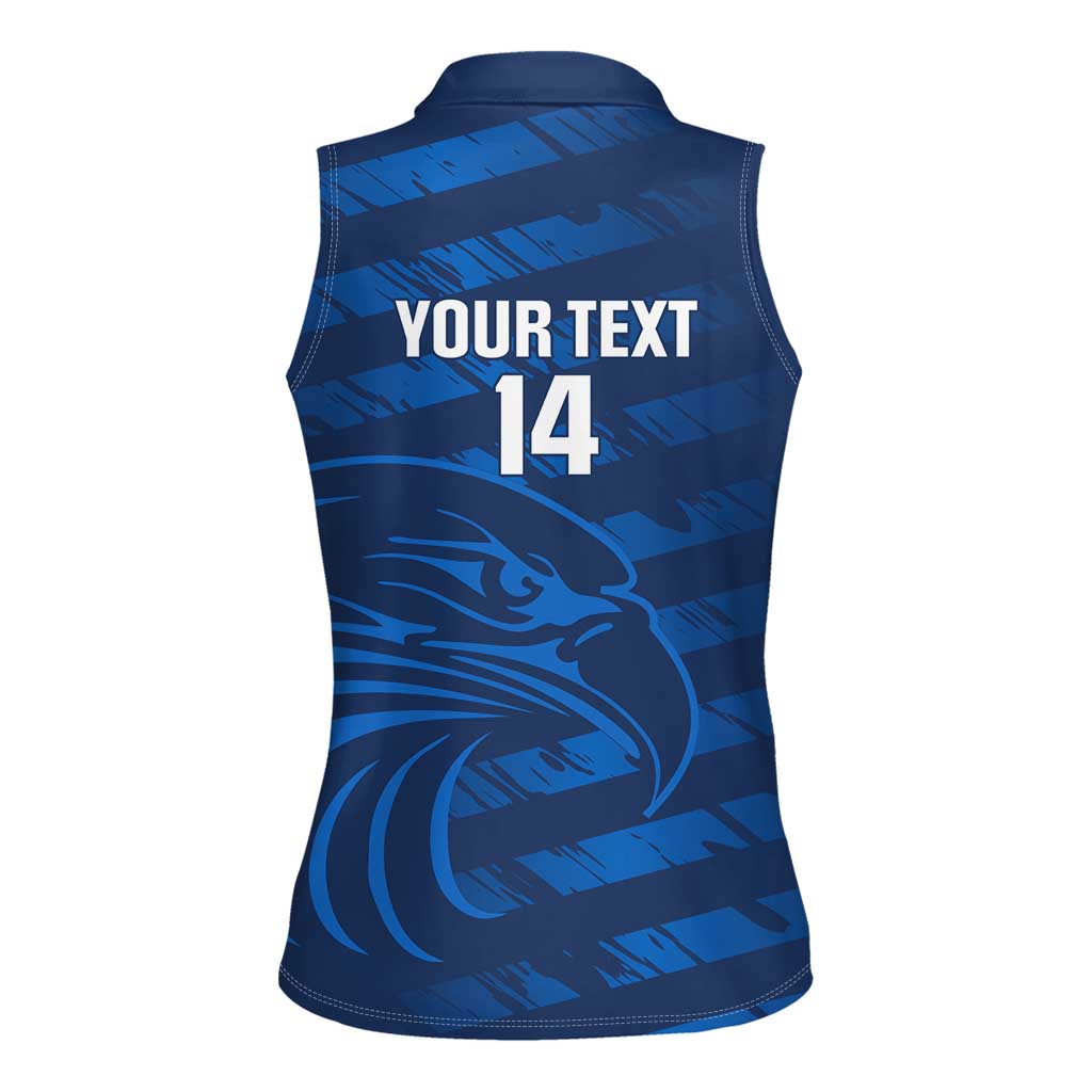 United States Rugby Custom Women Sleeveless Polo Shirt USA Eagle Go Champions - Wonder Print Shop