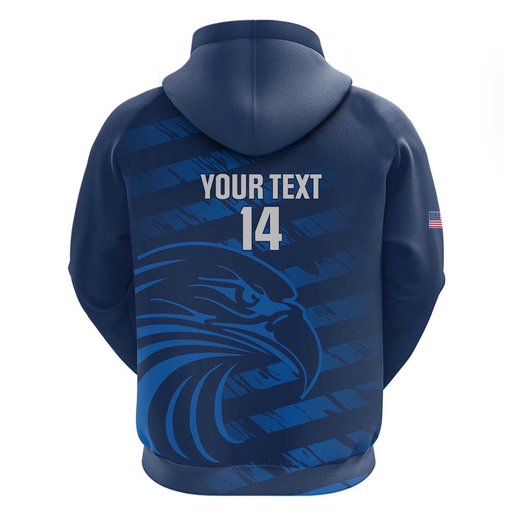 United States Rugby Custom Zip Hoodie USA Eagle Go Champions - Wonder Print Shop