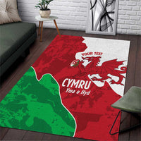 Wales Rugby Custom Area Rug Go Cymru Yma O Hyd - Wonder Print Shop