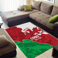 Wales Rugby Custom Area Rug Go Cymru Yma O Hyd - Wonder Print Shop