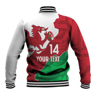 Wales Rugby Custom Baseball Jacket Go Cymru Yma O Hyd - Wonder Print Shop