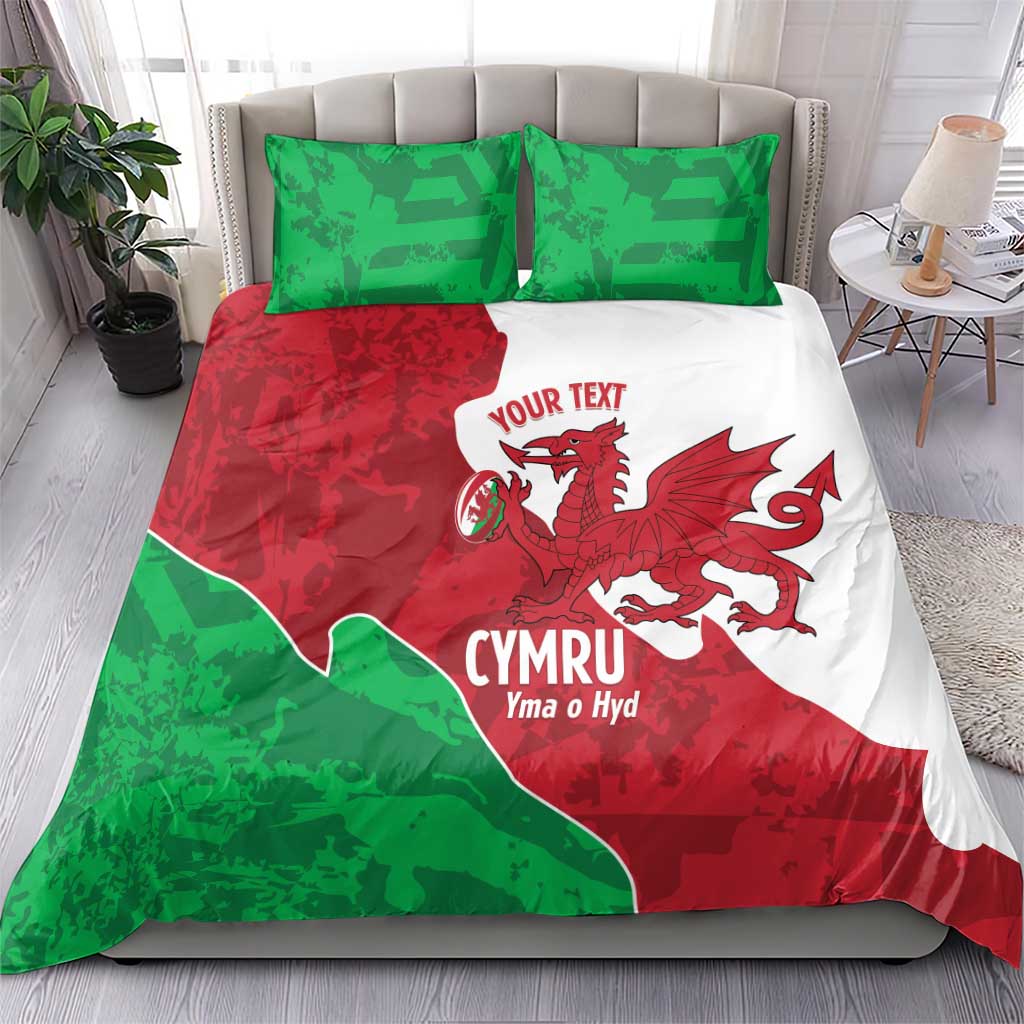 Wales Rugby Custom Bedding Set Go Cymru Yma O Hyd - Wonder Print Shop