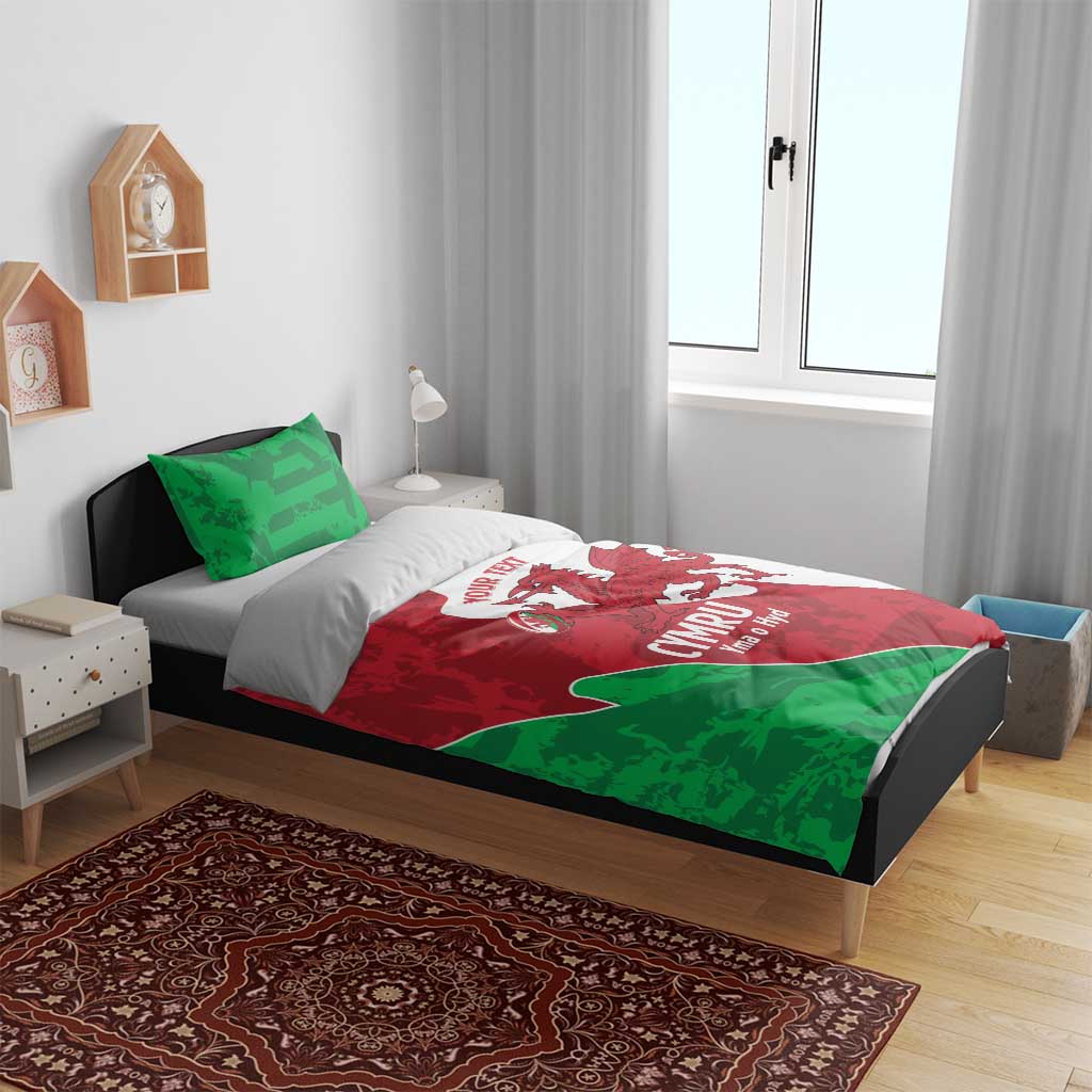 Wales Rugby Custom Bedding Set Go Cymru Yma O Hyd - Wonder Print Shop