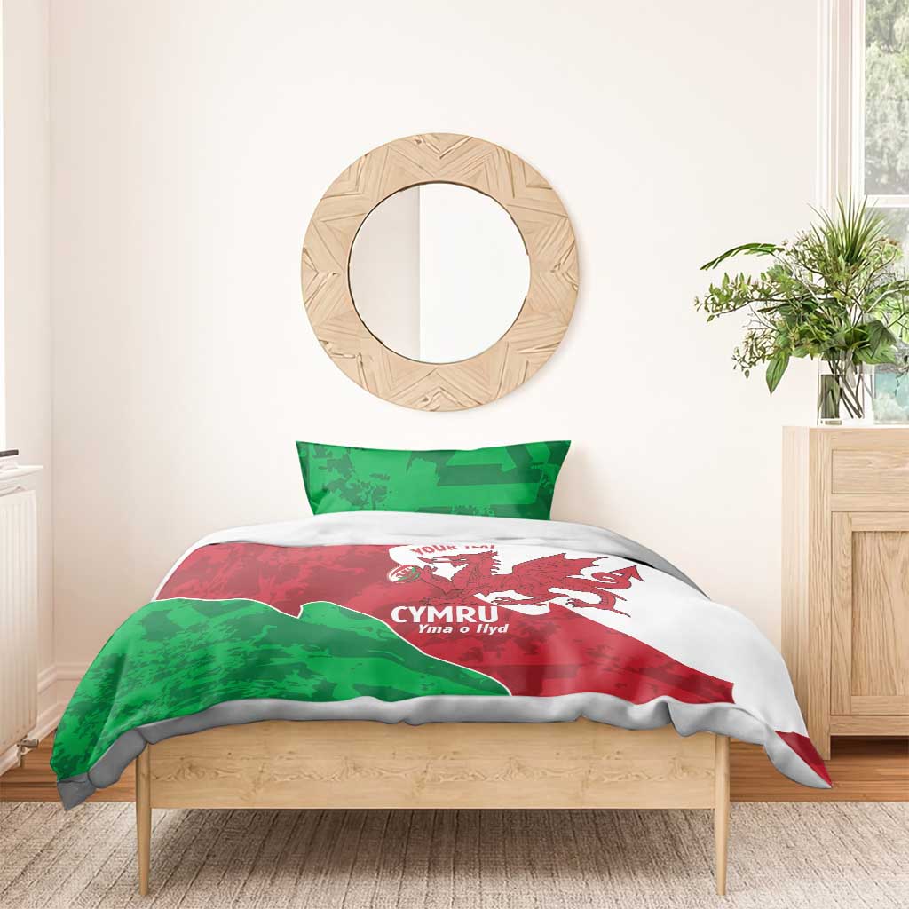 Wales Rugby Custom Bedding Set Go Cymru Yma O Hyd - Wonder Print Shop