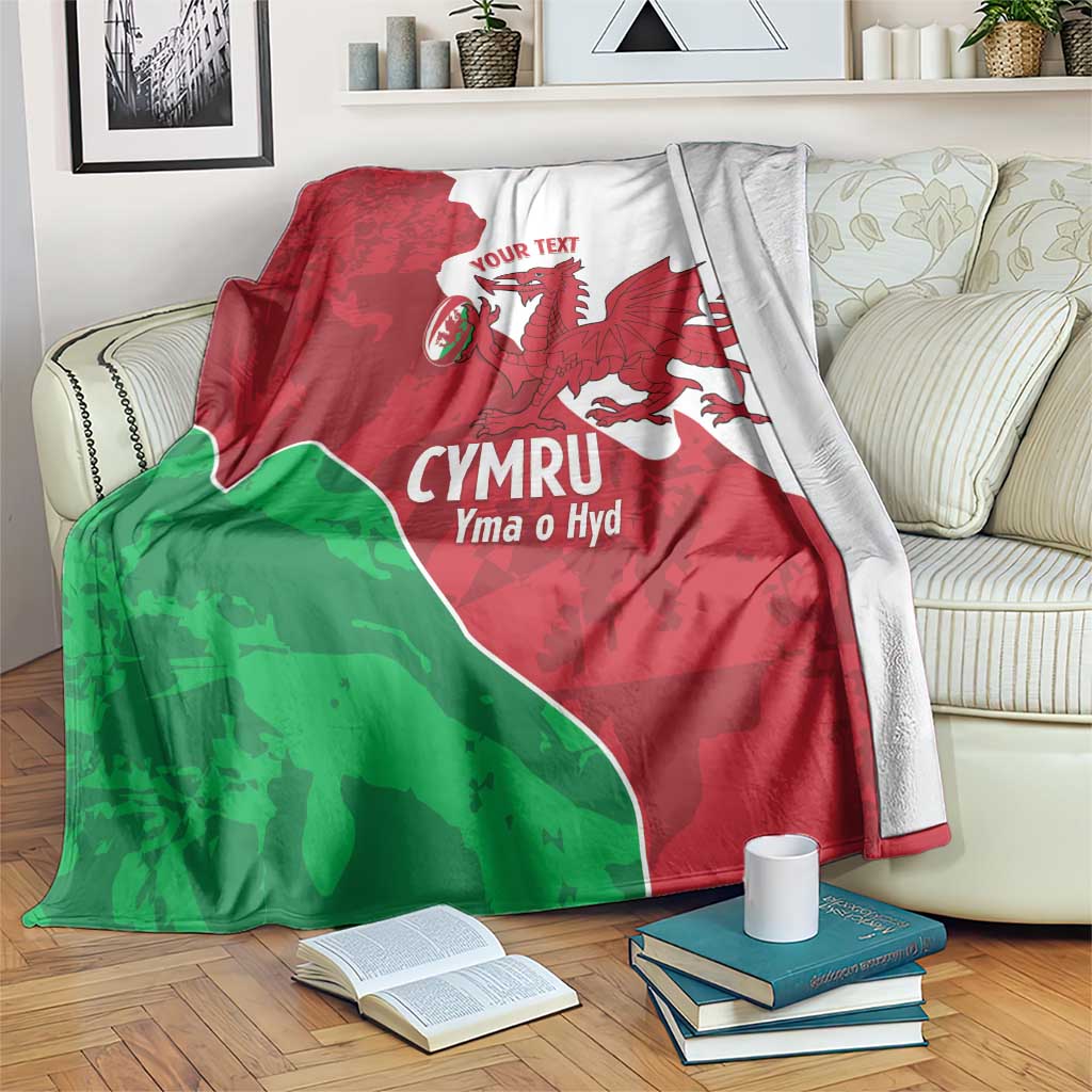 Wales Rugby Custom Blanket Go Cymru Yma O Hyd - Wonder Print Shop