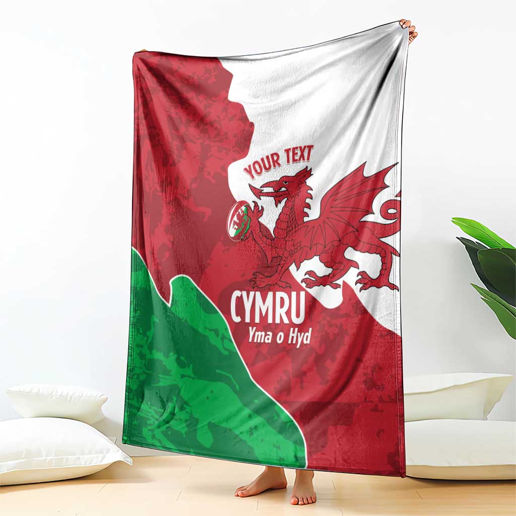 Wales Rugby Custom Blanket Go Cymru Yma O Hyd - Wonder Print Shop