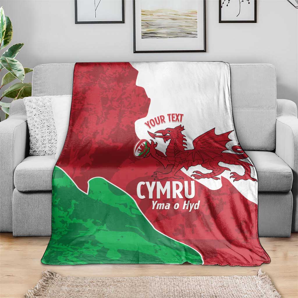 Wales Rugby Custom Blanket Go Cymru Yma O Hyd - Wonder Print Shop