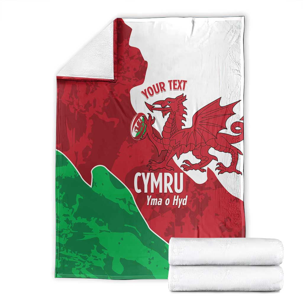 Wales Rugby Custom Blanket Go Cymru Yma O Hyd - Wonder Print Shop