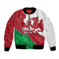 Wales Rugby Custom Bomber Jacket Go Cymru Yma O Hyd - Wonder Print Shop