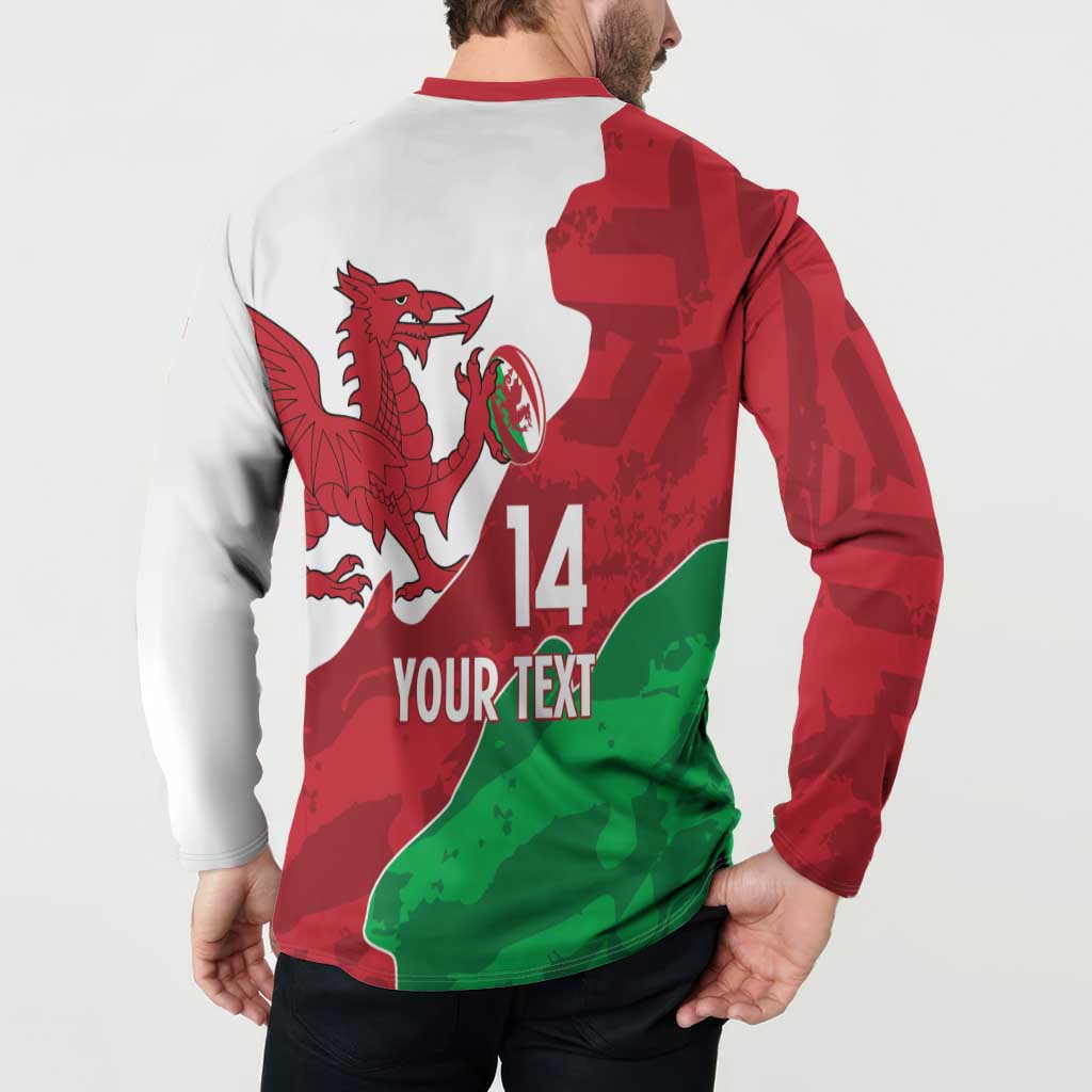 Wales Rugby Custom Button Sweatshirt Go Cymru Yma O Hyd - Wonder Print Shop
